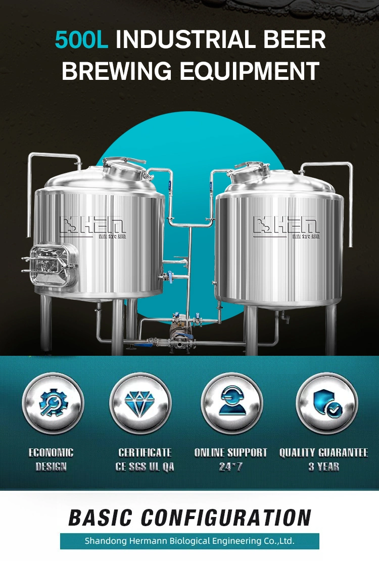 Factory Best Grade Industrial Brewery 800L Brewhouse Machine Beer Brewing Gear