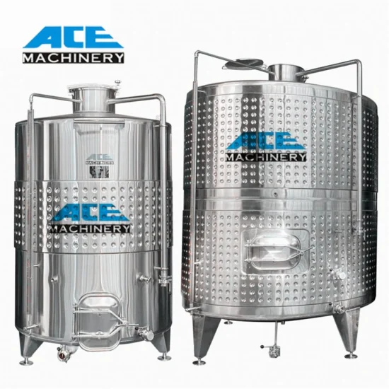 Melhor preço 1000L Fermentador Jacketed Máquina de Fazer Vinho de Aço Inoxidável Equipamento de Fermentação de Frutas