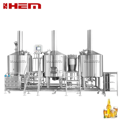 Sistema compacto automático de fabricação de cerveja 500L 600L 700L 800L 900L 1000L para equipamentos de produção de cerveja