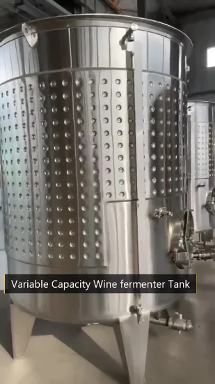 Tanque de fermentação de vinho de aço inoxidável 3000L 4000L 5000L Tanque de vinho de capacidade variável